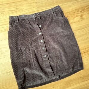 Vintage Eddie Bauer Dark Corduroy Skirt